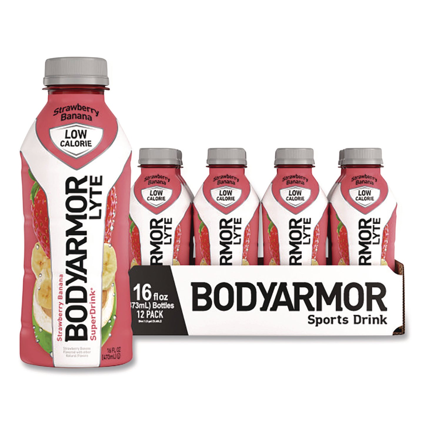 LYTE Sports Drink, Strawberry Banana, 16 oz Bottle, 12/Pack