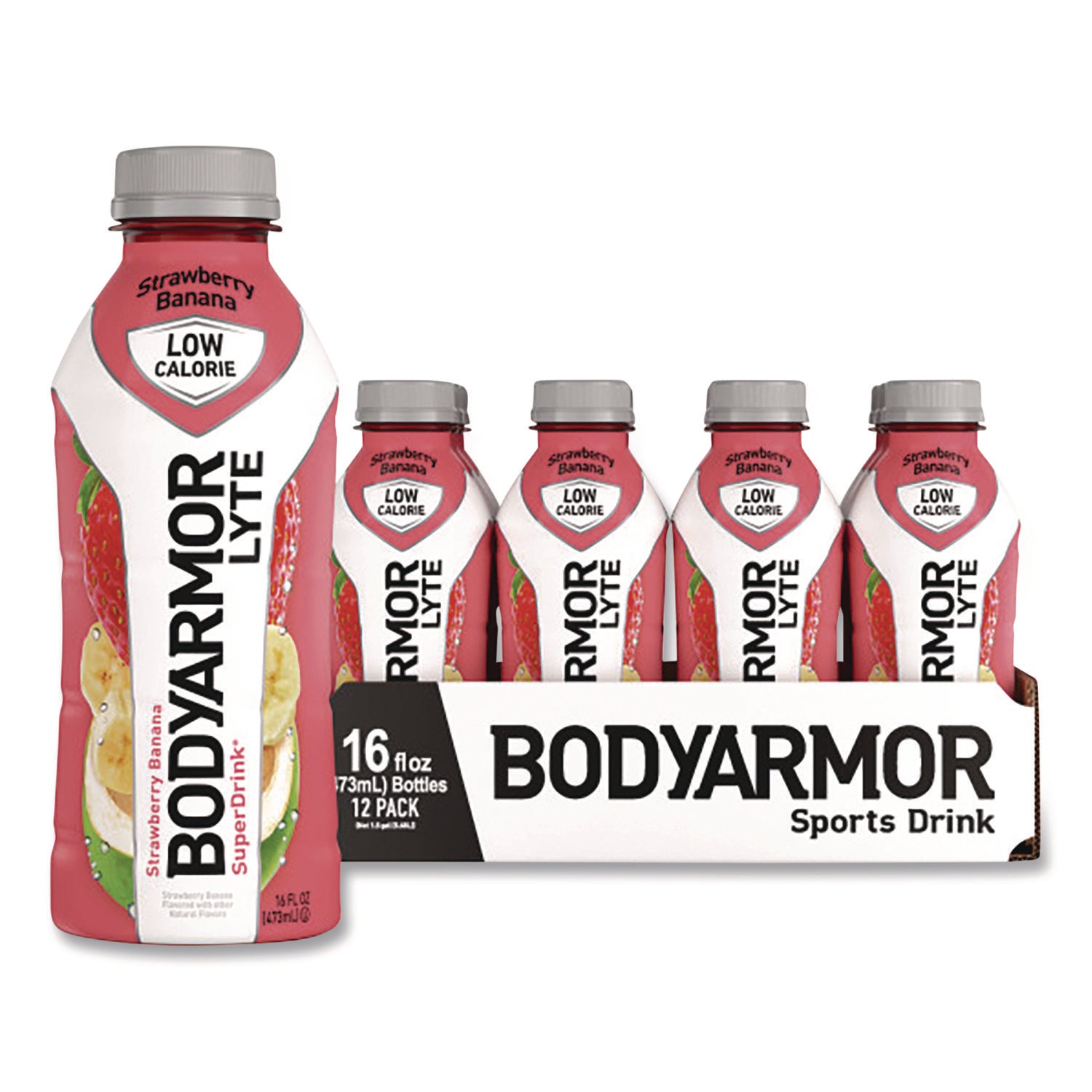 LYTE Sports Drink, Strawberry Banana, 16 oz Bottle, 12/Pack