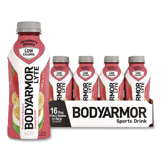 LYTE Sports Drink, Strawberry Banana, 16 oz Bottle, 12/Pack