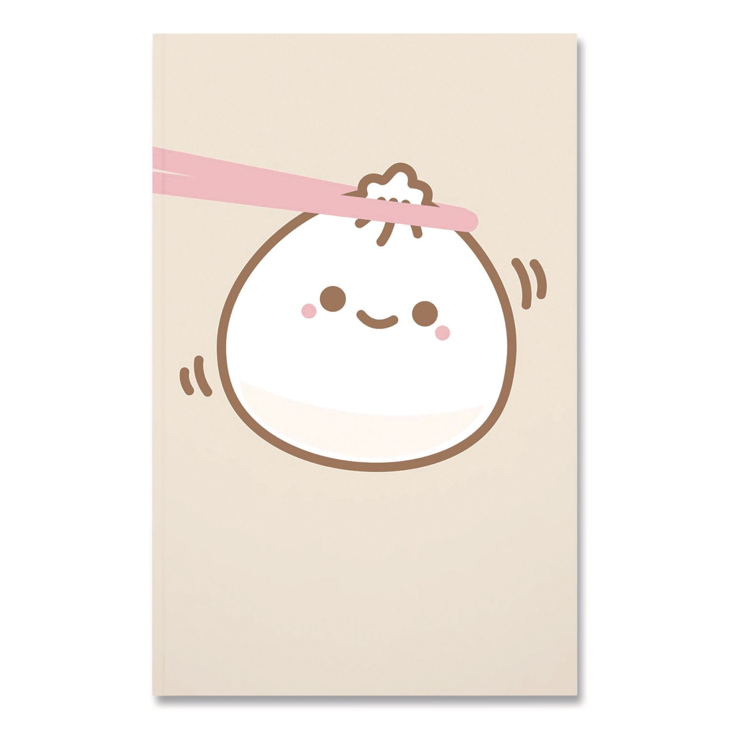 Smoko Lil B Dumpling Layflat Notebook, 1-Subject, Medium/College Rule, Tan/White/Pink Cover, (72) 8 x 5 Sheets