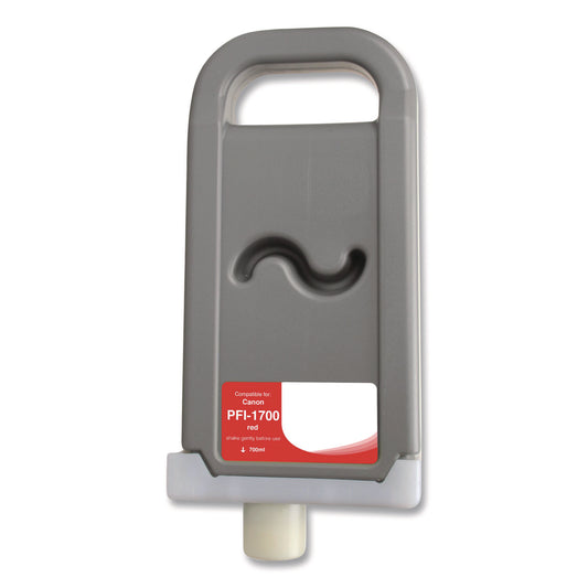 Compatible Red Ink, Replacement for PFI-1700 (0783C001AA), 700 mL