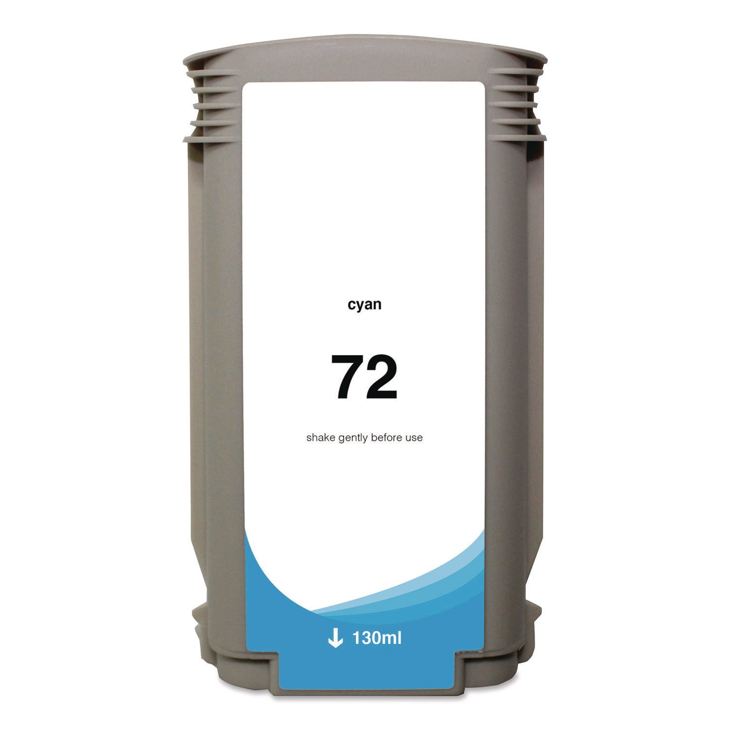 Remanufactured Cyan High-Yield Ink, Replacement for 72 (C9371A), 130 mL