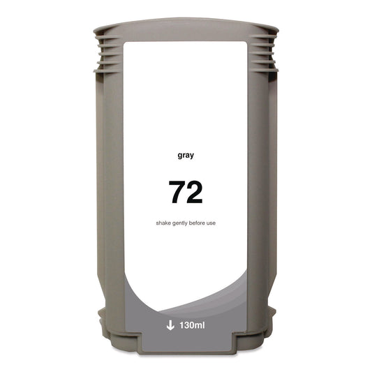 Remanufactured Gray High-Yield Ink, Replacement for 72 (C9374A), 130 mL