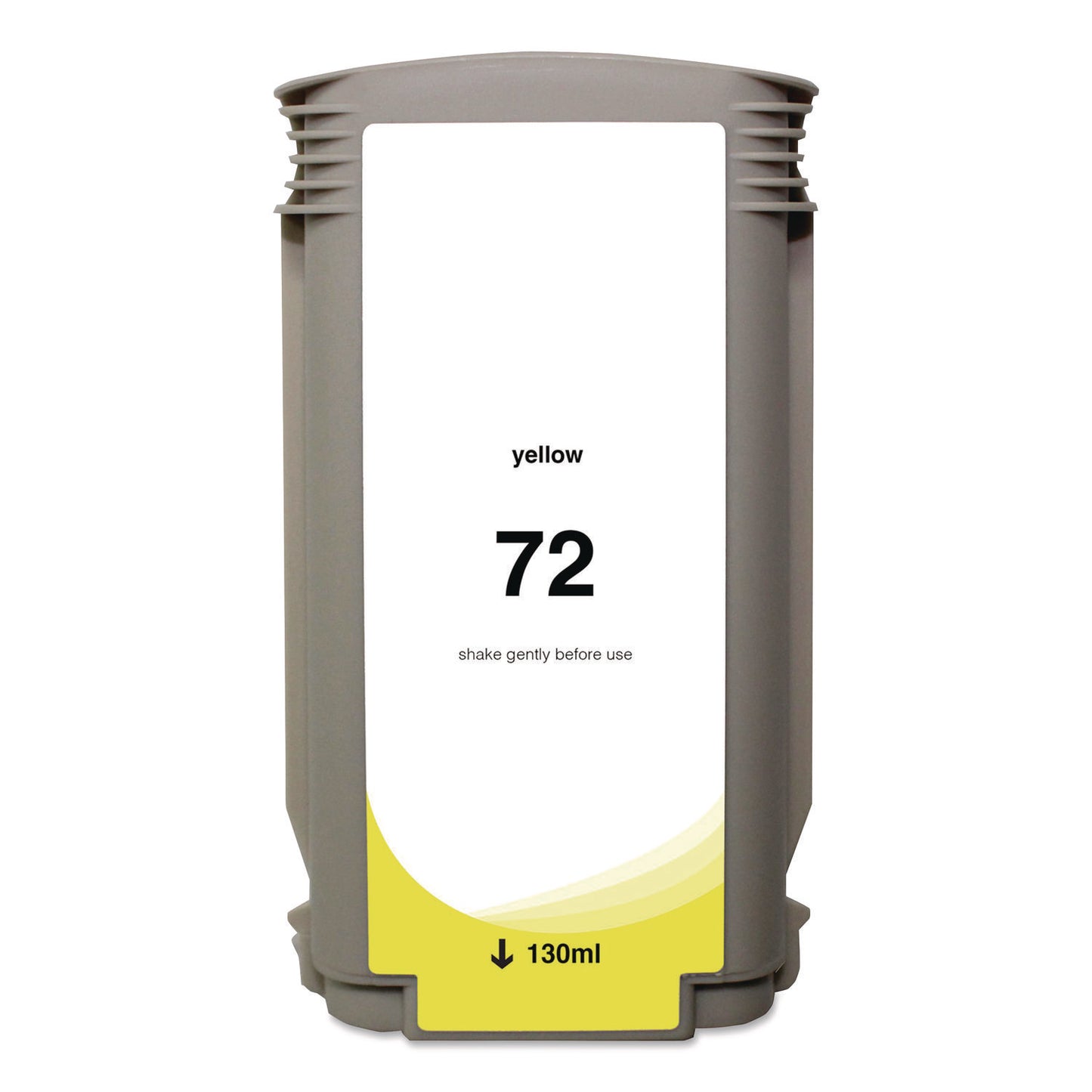 Remanufactured Yellow High-Yield Ink, Replacement for 72 (C9373A), 130 mL