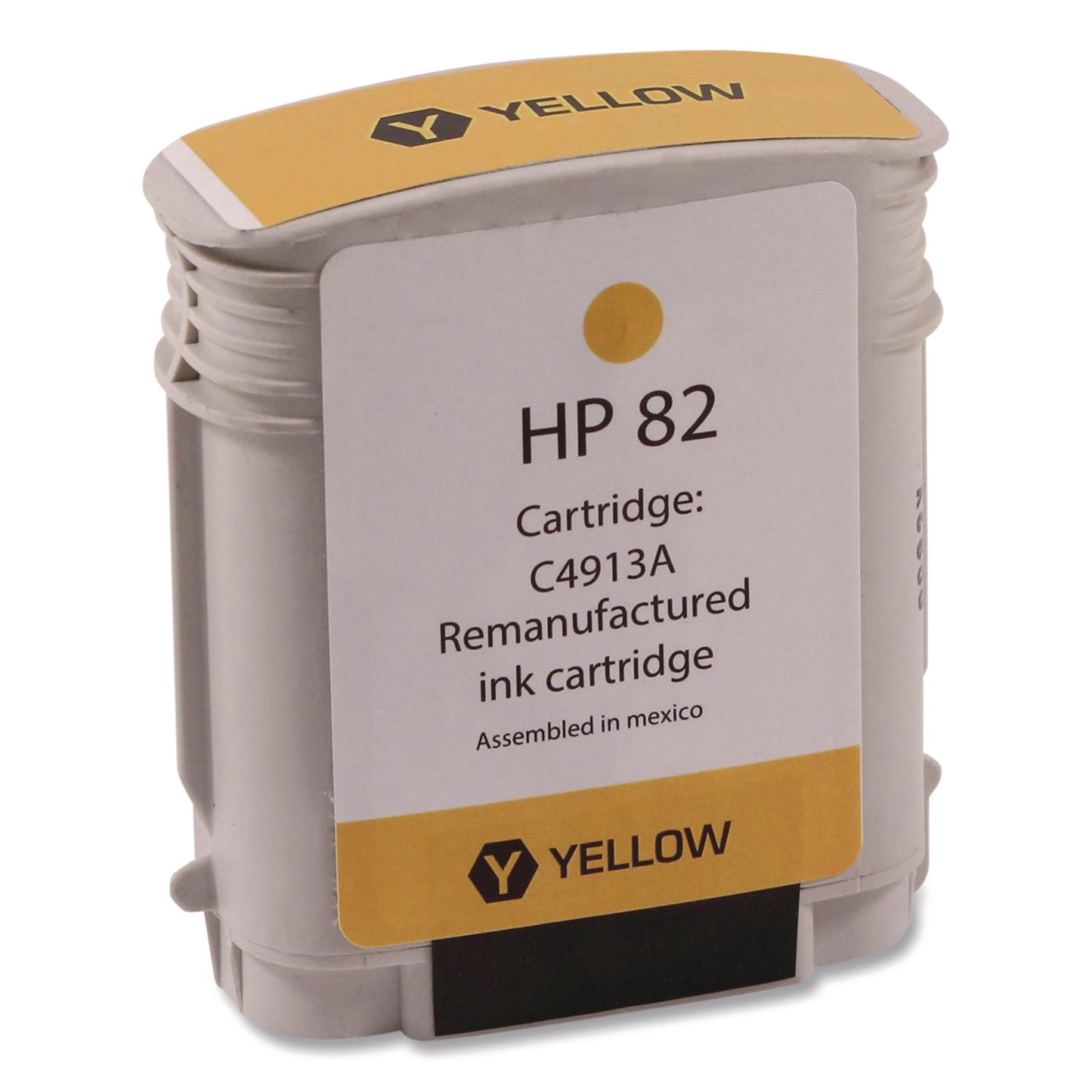 Remanufactured Yellow High-Yield Ink, Replacement for 82 (C4912A), 69 mL
