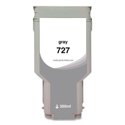 Compatible Gray High-Yield Ink, Replacement for 727XL (F9J80A), 300 mL