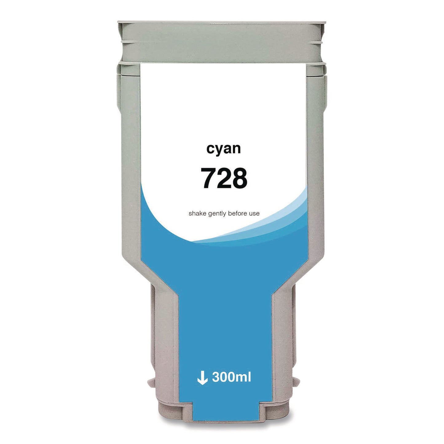Compatible Cyan Ink, Replacement for 728 (F9K17A), 300 mL
