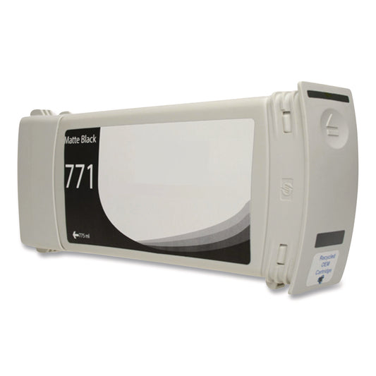 Remanufactured Matte Black Ink, Replacement for 771 (CE037A, B6Y15A) 775 mL