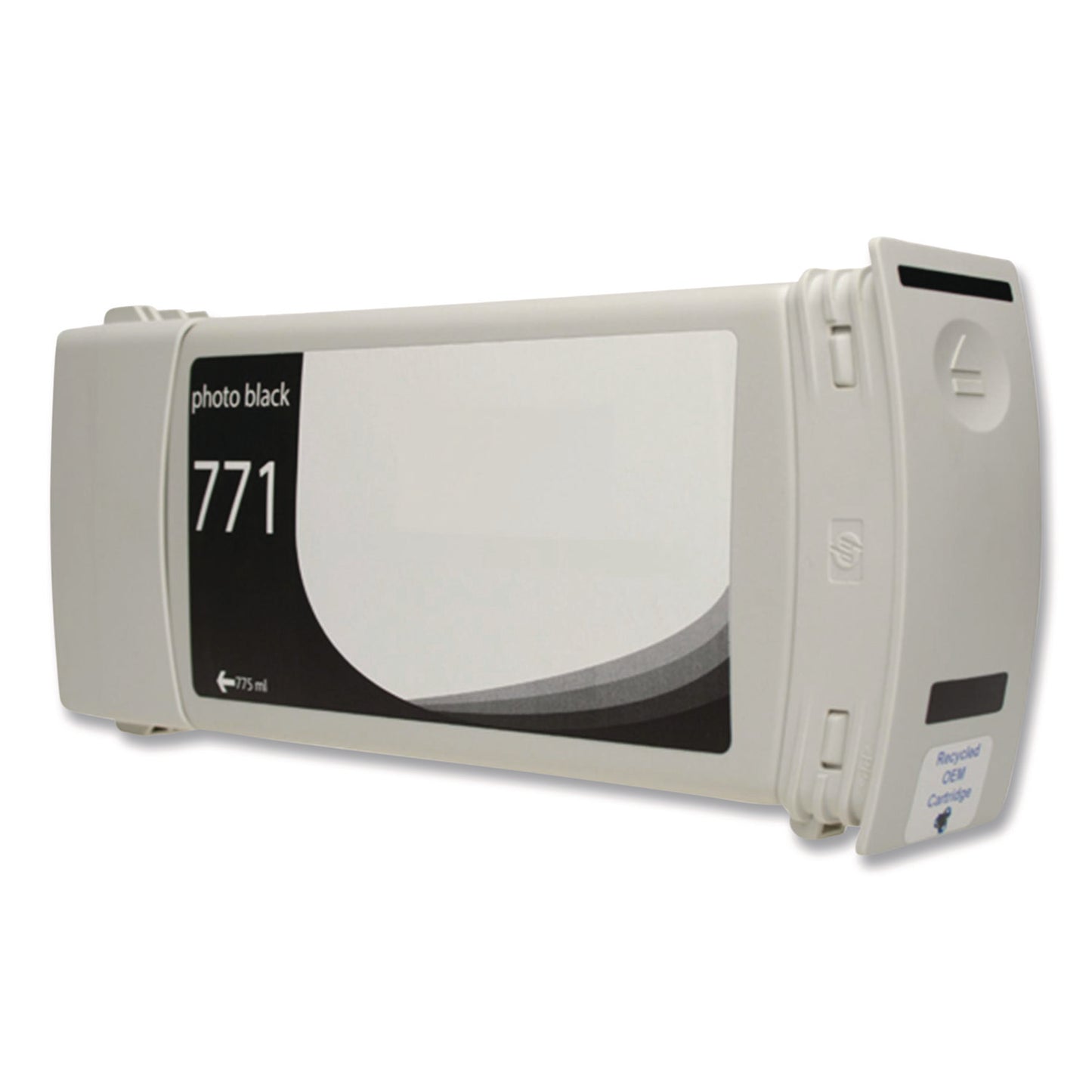 Remanufactured Photo Black Ink, Replacement for 771 (CE043A, B6Y21A), 775 mL