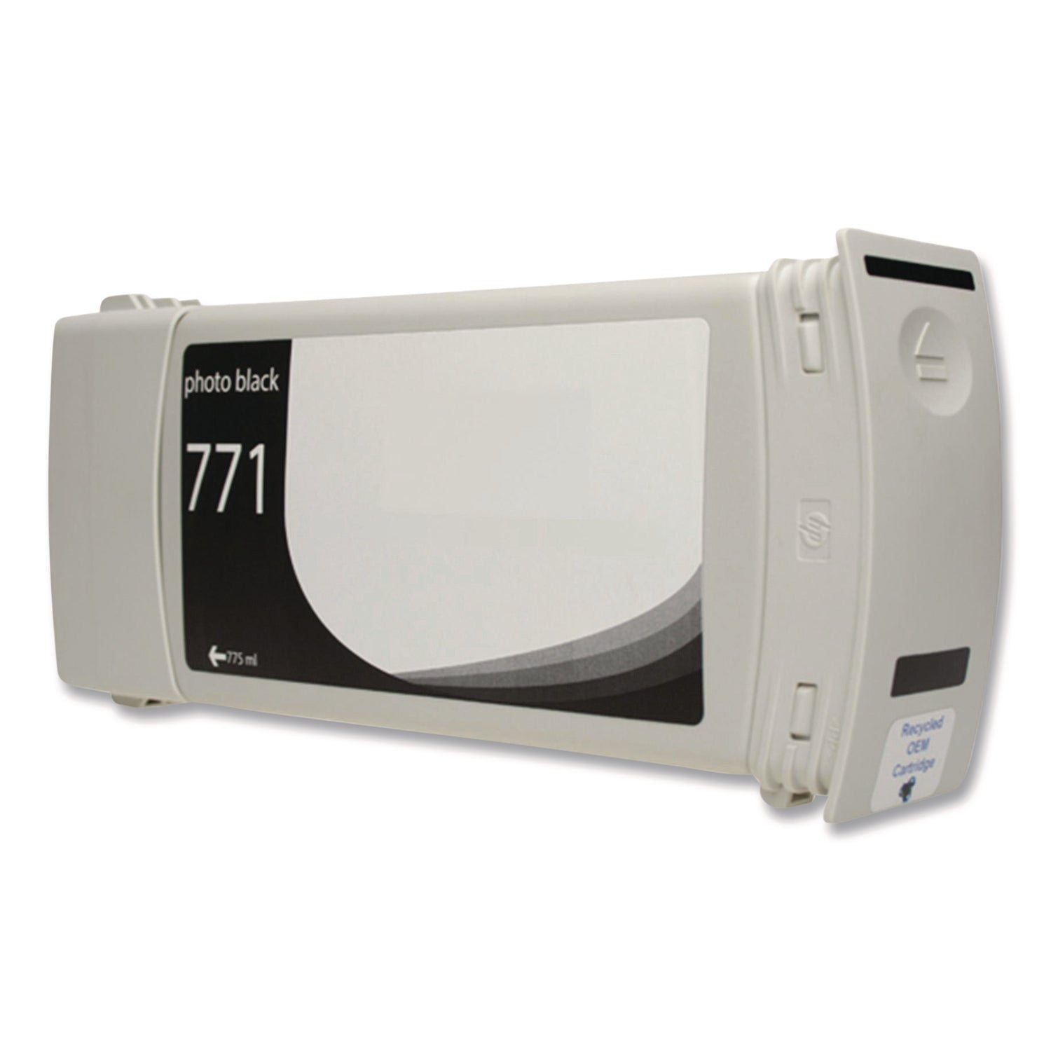 Remanufactured Photo Black Ink, Replacement for 771 (CE043A, B6Y21A), 775 mL