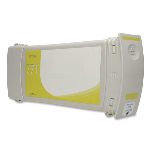 Remanufactured Yellow Ink, Replacement for 771 (CE040A, B6Y18A) 775 mL