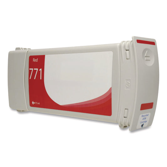 Remanufactured Chromatic Red Ink, Replacement for 771 (CE038A, B6Y16A), 775 mL