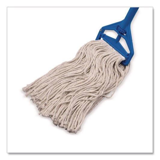 Full Weight Cut End Mop Head, Cotton, 16 oz, White