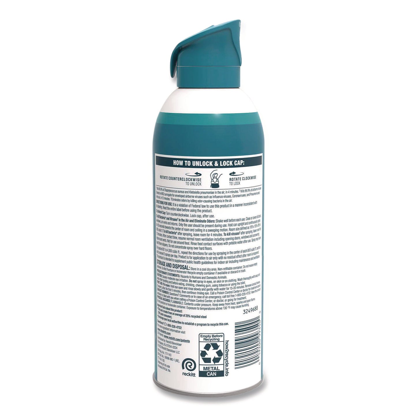 Air Sanitizer Spray, Simple Fresh Scent, 10oz Aerosol Spray