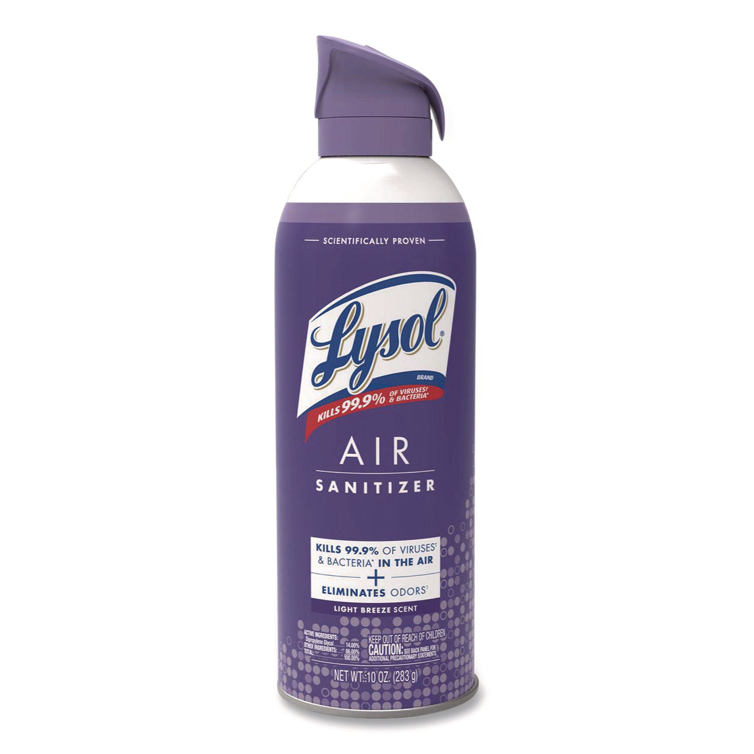 Air Sanitizer Spray, Light Breeze Scent, 10 oz Aerosol Spray