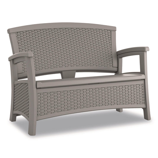 Elements Loveseat with Storage, 47" x 29.75" x 35.5", Dove Gray