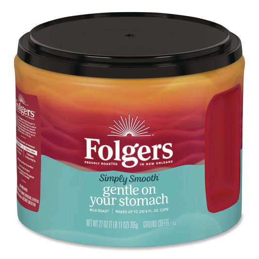 Simply Smooth Ground Coffee, Gentle On Your Stomach, 27 oz Canister