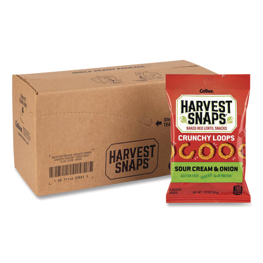 Crunchy Loops, Sour Cream and Onion, 1.35 oz Bag, 8/Box