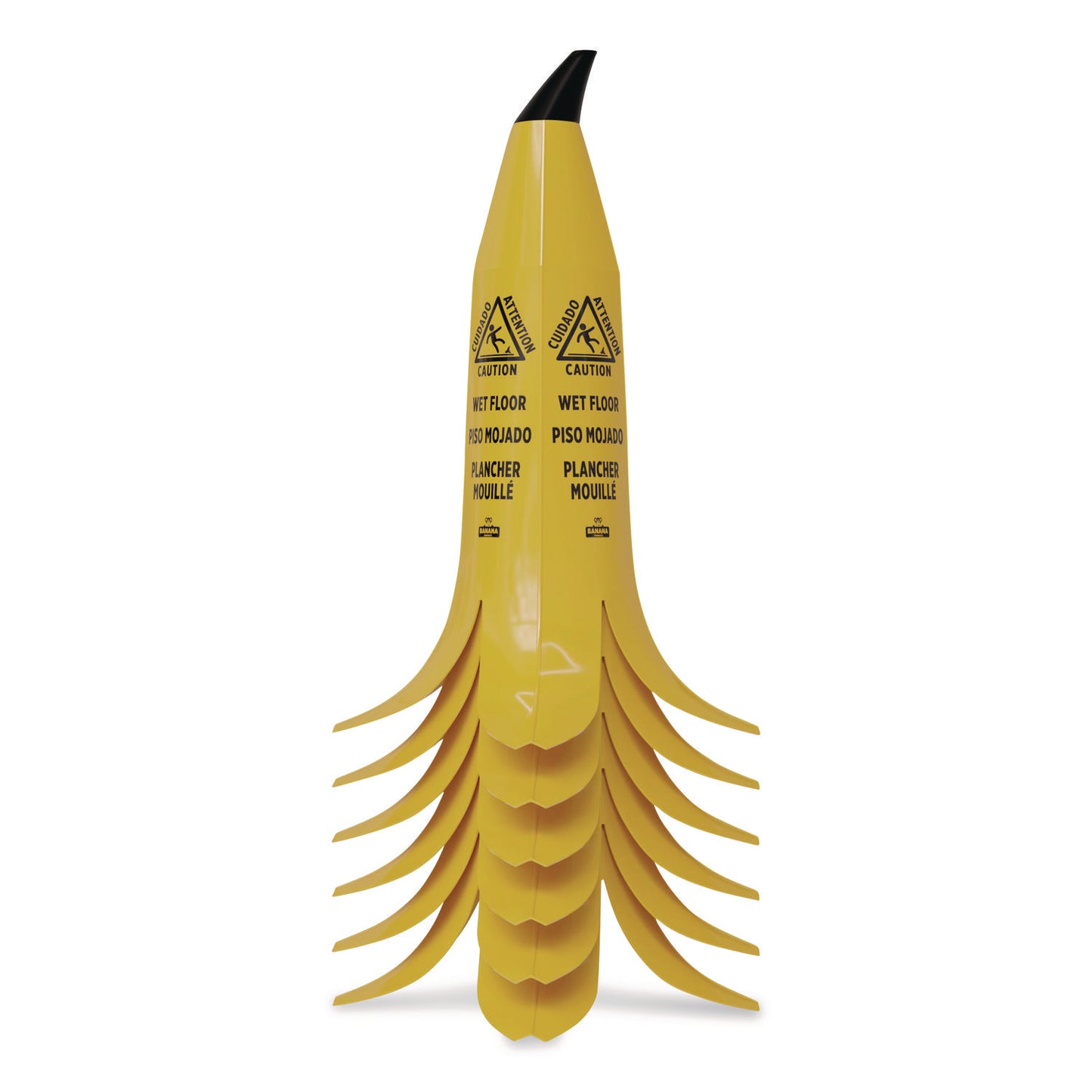 Banana Safety Sign, 13 x 12 x 24, Yellow/Black