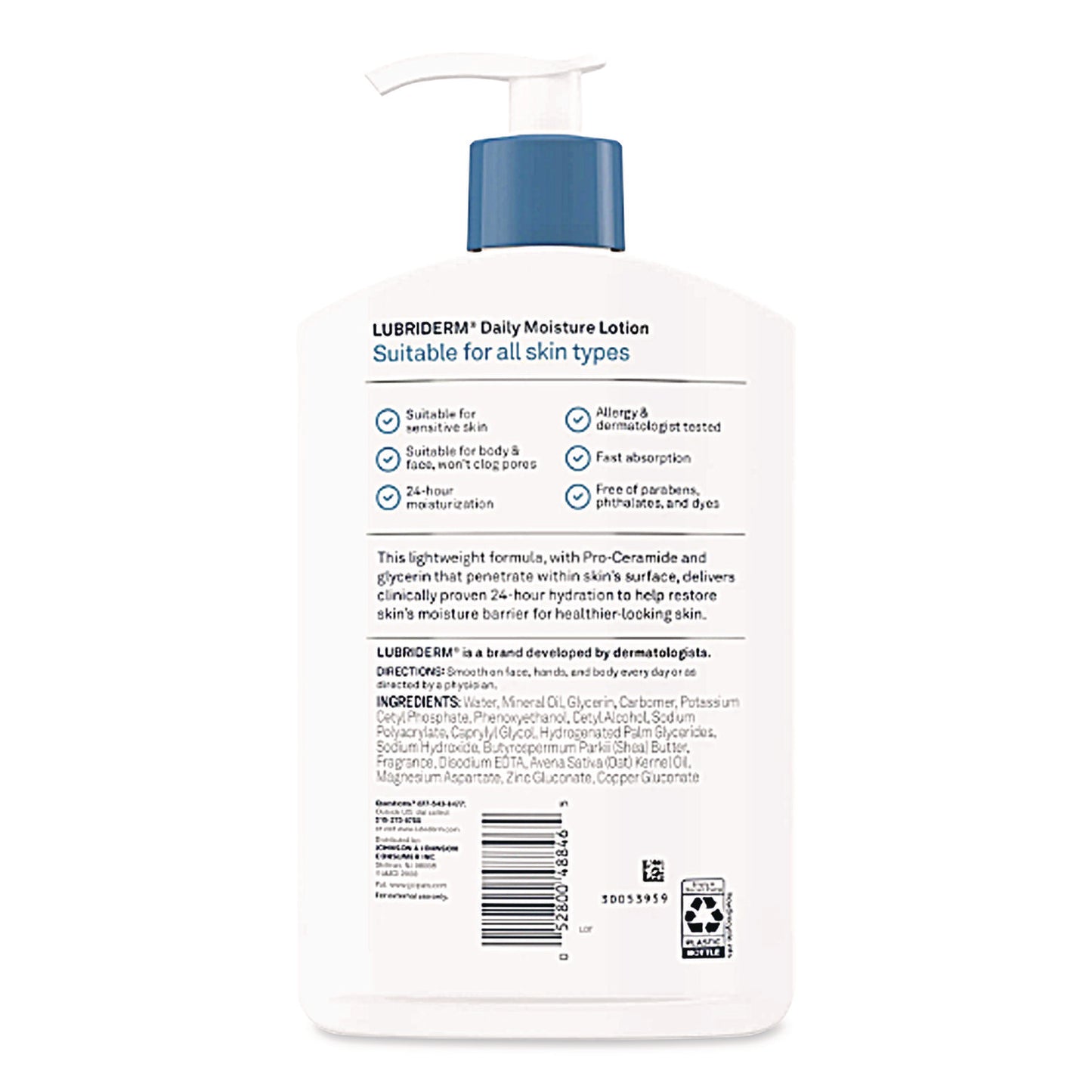 Skin Therapy Hand and Body Lotion, 16 oz Pump Bottle, Fragrance-Free