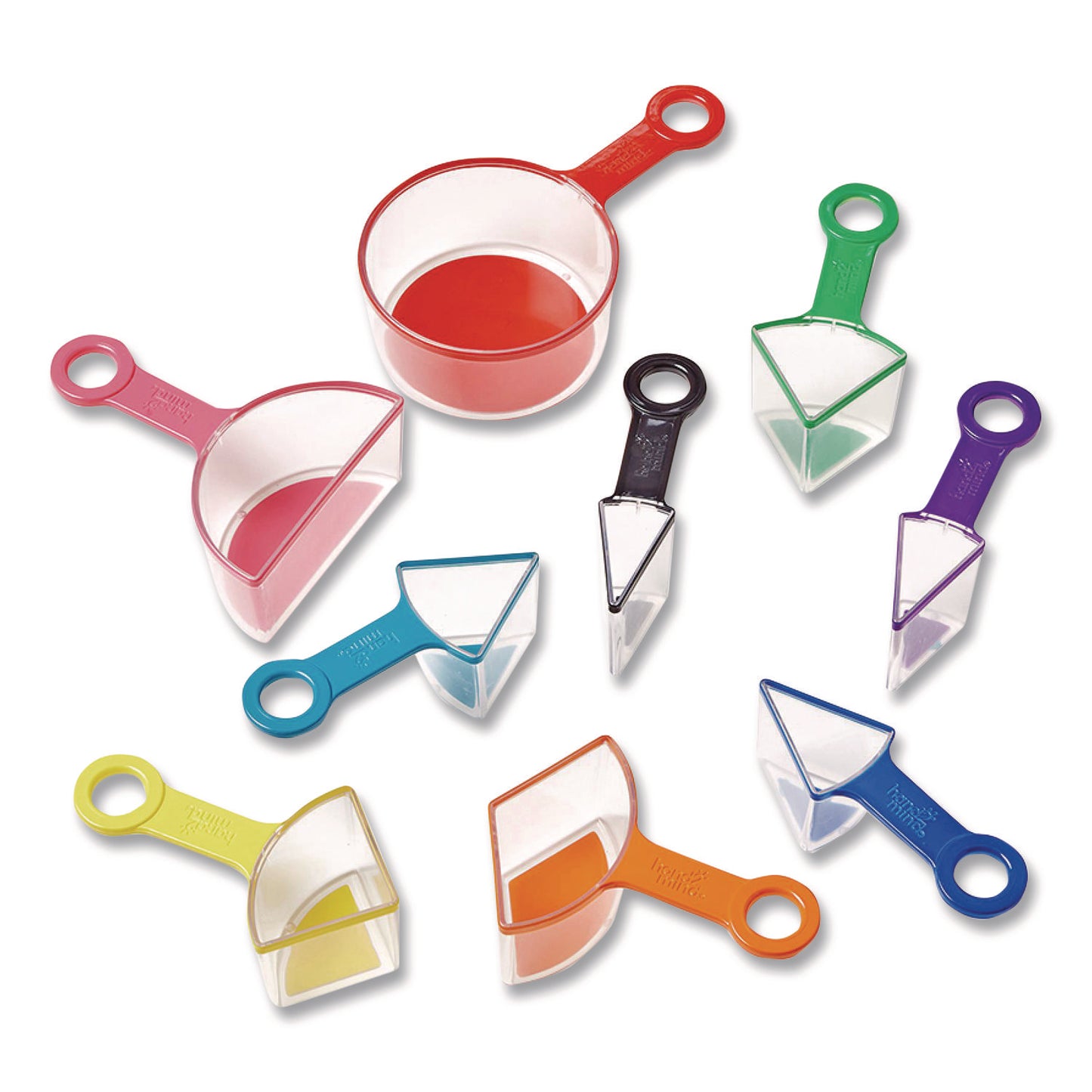 Rainbow Fraction Measuring Cups, Pre-K to K, 9 Pieces
