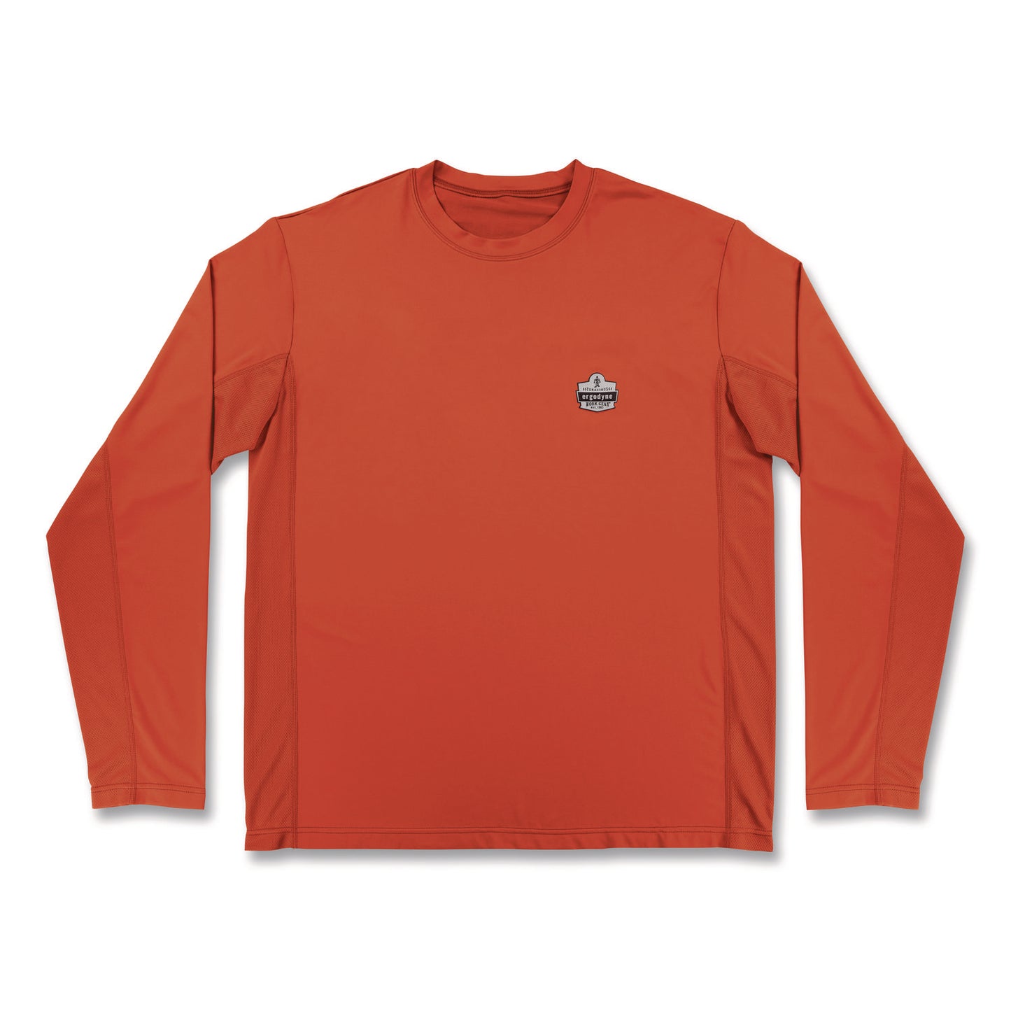 Chill-Its 6689 Cooling Long Sleeve Sun Shirt with UV Protection, Large, Orange