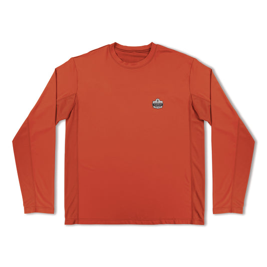 Chill-Its 6689 Cooling Long Sleeve Sun Shirt with UV Protection, X-Large, Orange
