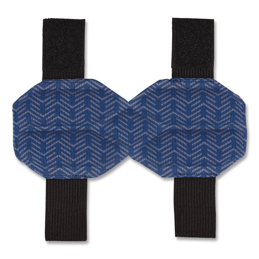 Chill-Its 6613 Hard Hat Cooling Ratchet Pad, 5.5 x 2, Blue, 3/Pack
