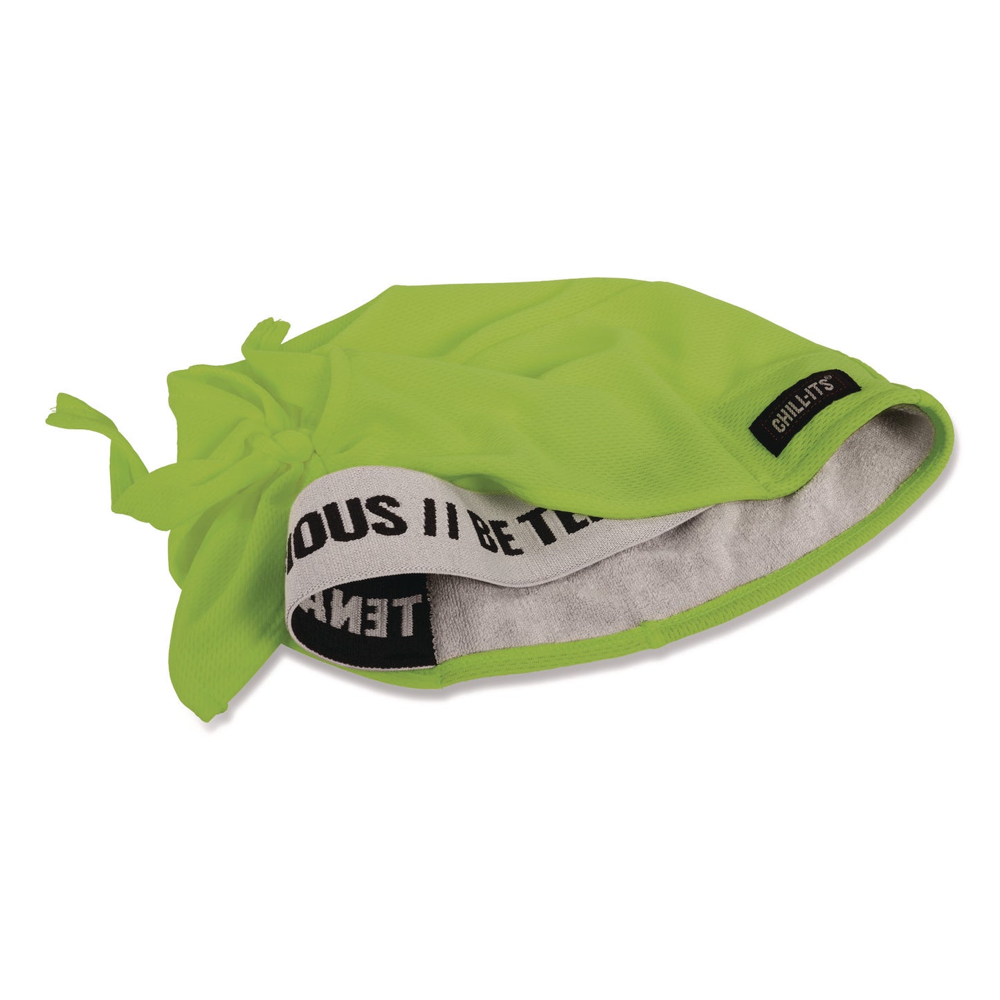 Chill-Its 6615 High-Performance Bandana Doo Rag with Terry Cloth Sweatband, One Size Fits Most, Lime