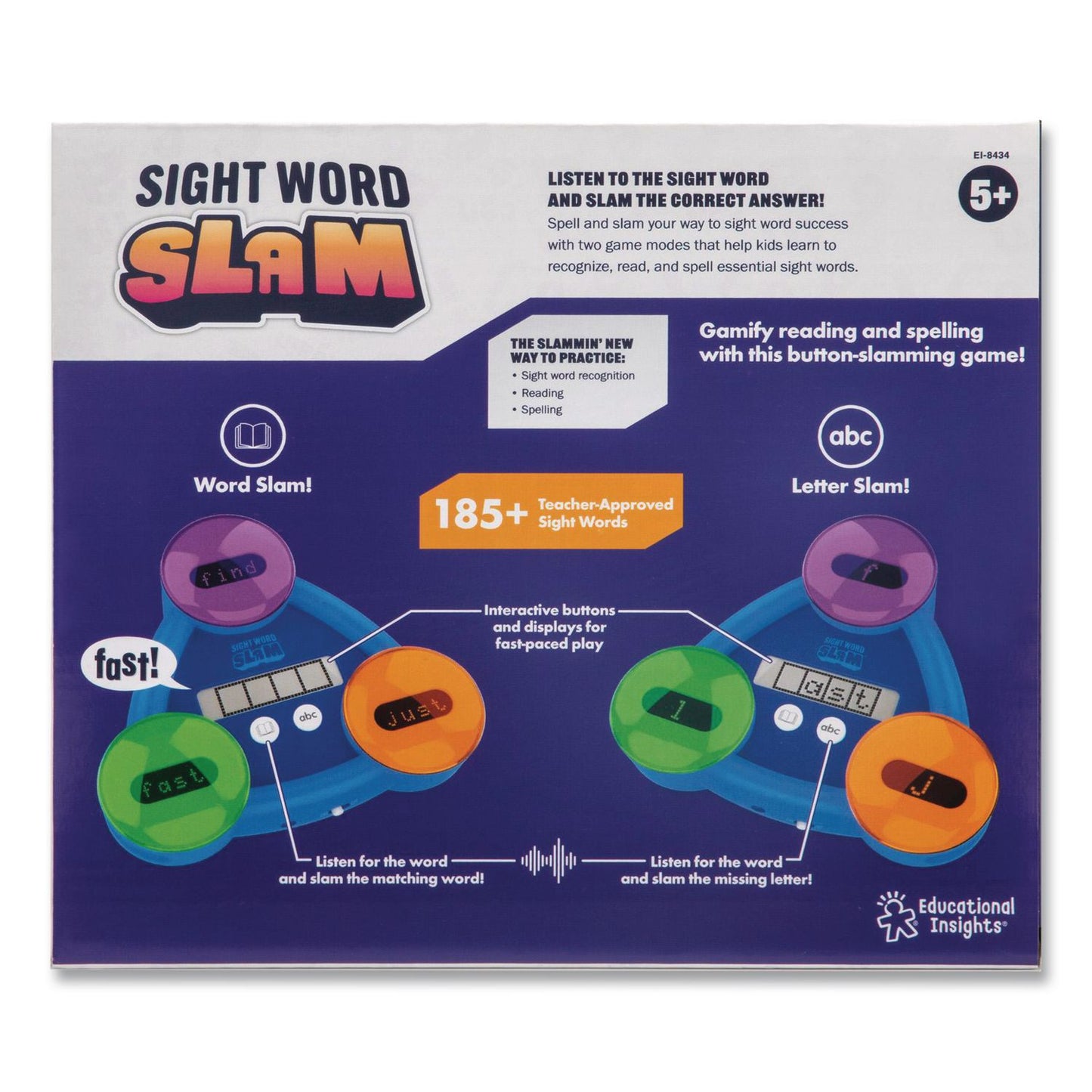 Sight Word Slam, Two Game Modes, 185 Sight Words, Grades K to 2