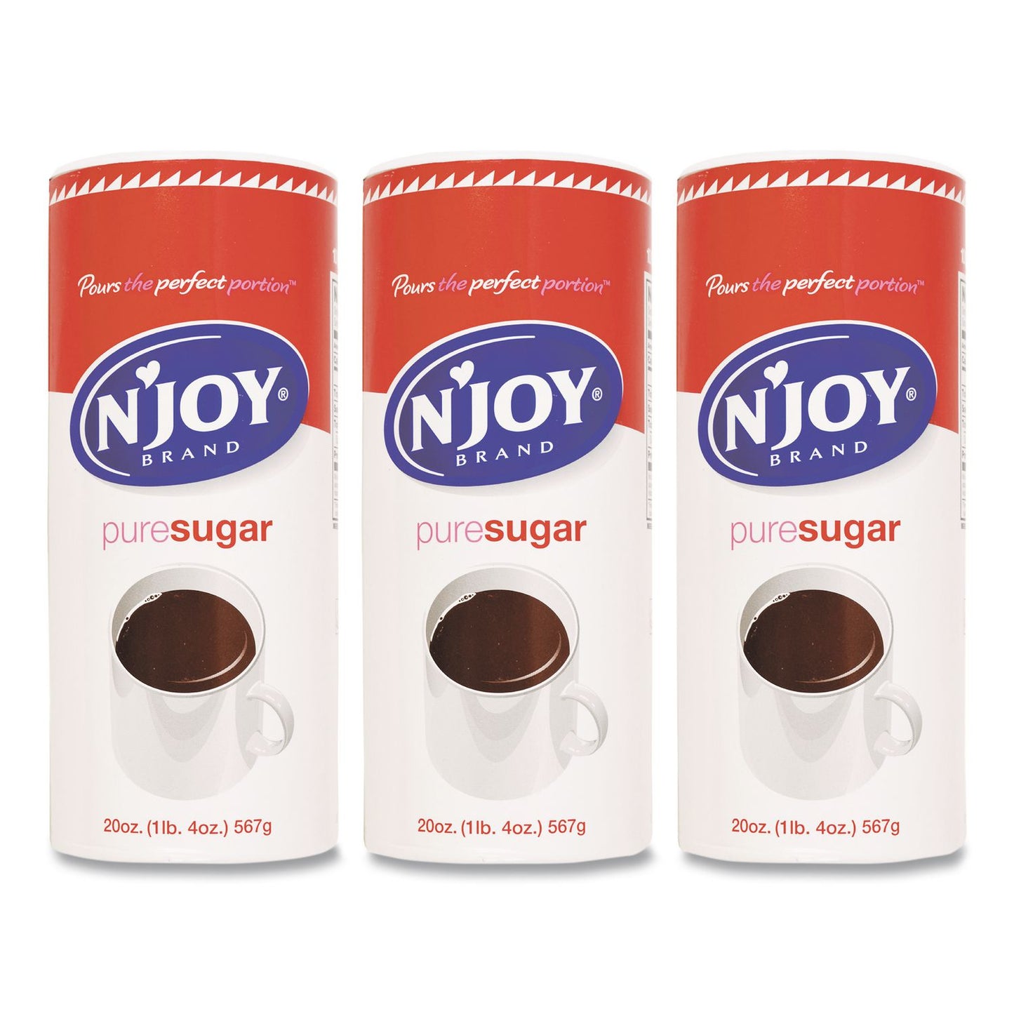 Pure Sugar Cane, 20 Oz Canister, 3/pack