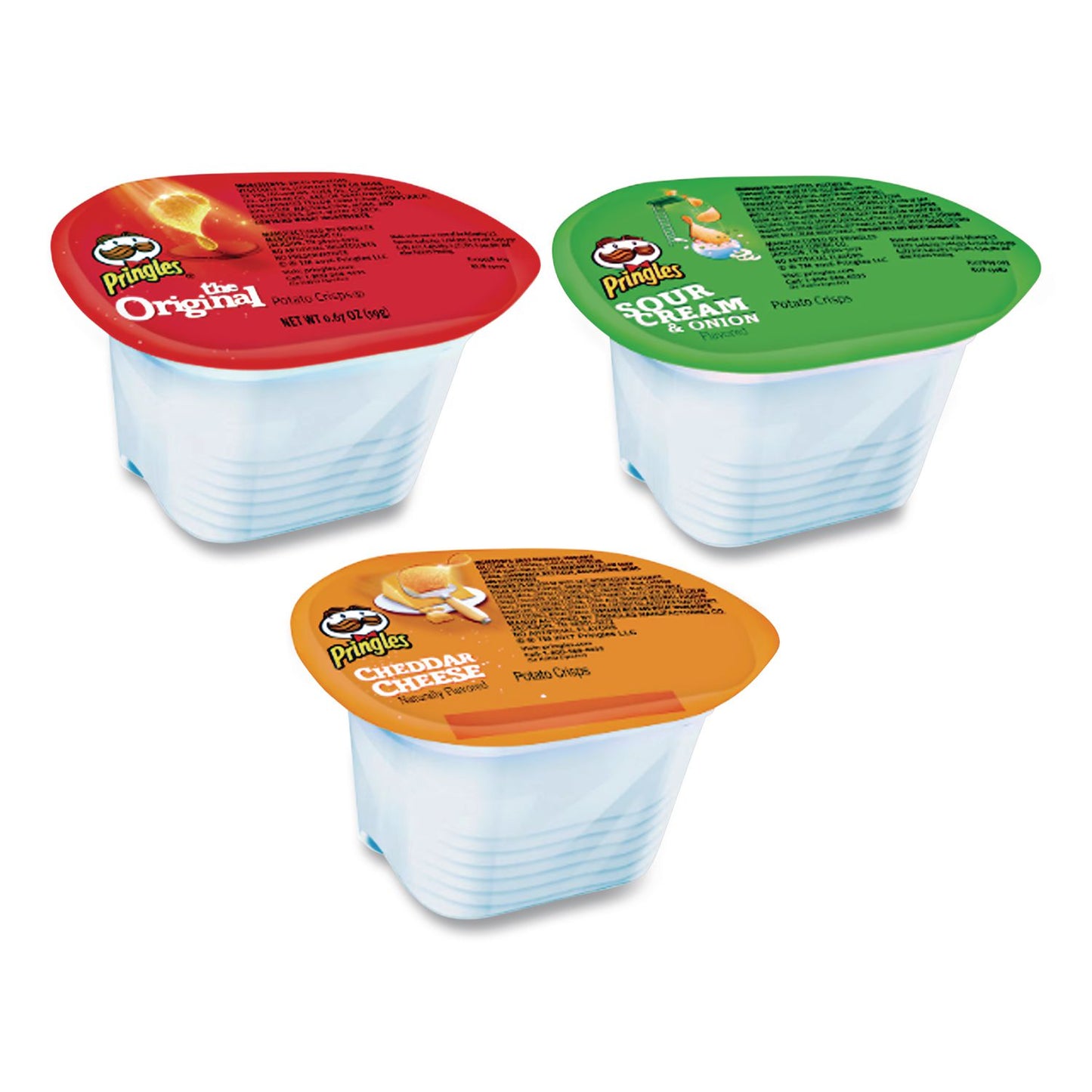 Potato Chips, Assorted, 0.67 oz Tub, 18 Tubs/Box, 2 Boxes/Carton