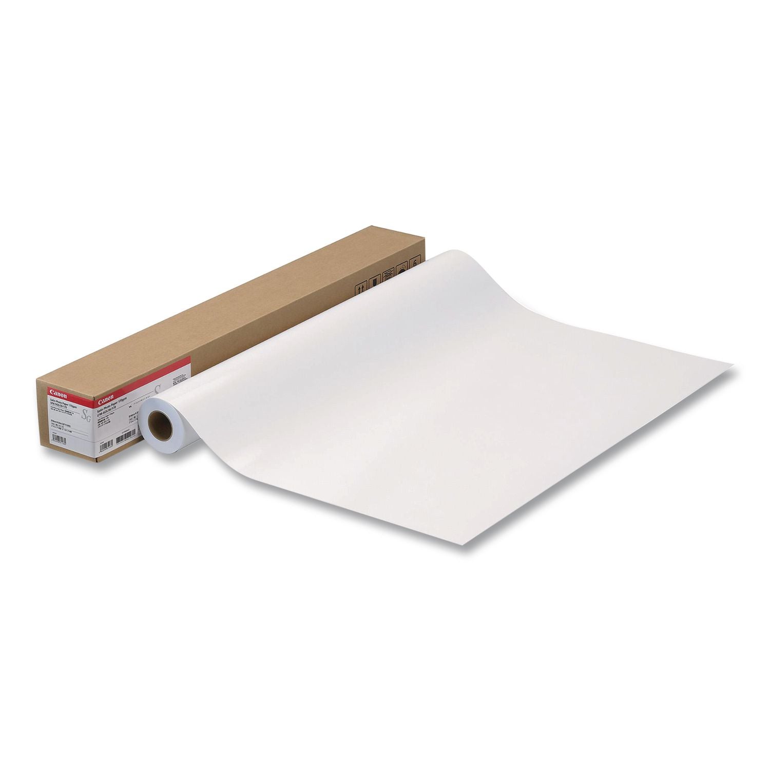 Satin Photographic Paper Roll, 2" Core, 8 mil, 42" x 100 ft, Satin White