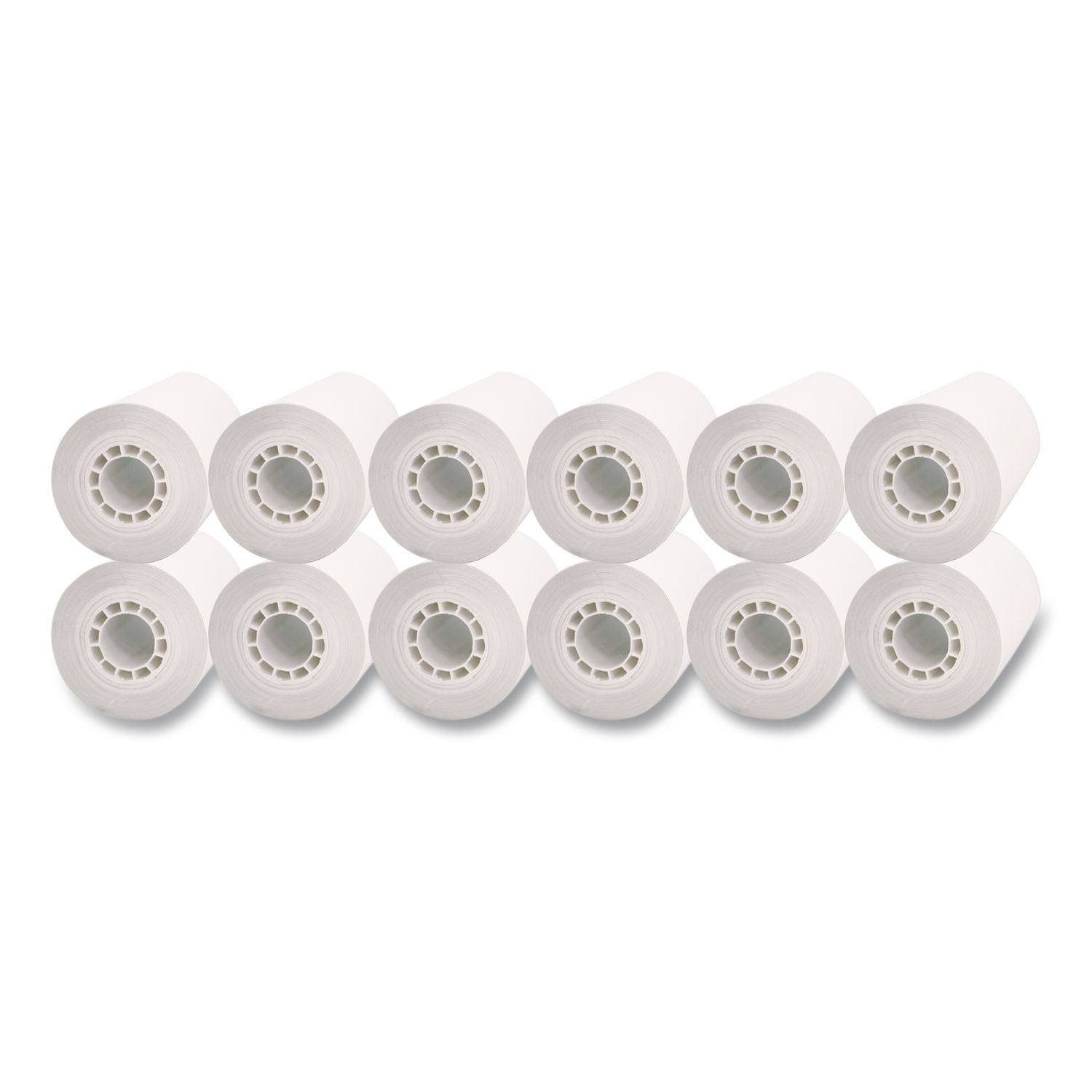 Direct Thermal Printing Thermal Paper Rolls, 2.25" X 80 Ft, White, 12/pack