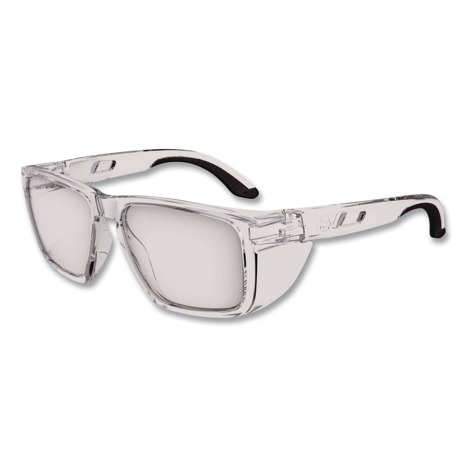 Skullerz SIXTEN Anti-Scratch Enhanced Anti-Fog Safety Glasses with Side Shields, Clear Full Frame, Clear Dual Lens