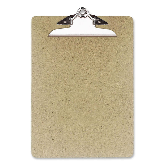 Recycled Hardboard Clipboard, 1" Clip Capacity, Holds 8.5 x 11 Sheets, Brown