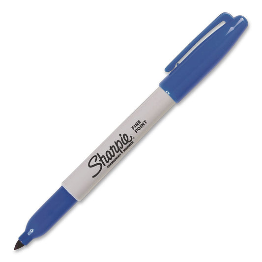 Fine Tip Permanent Markers, Fine Tip, Blue