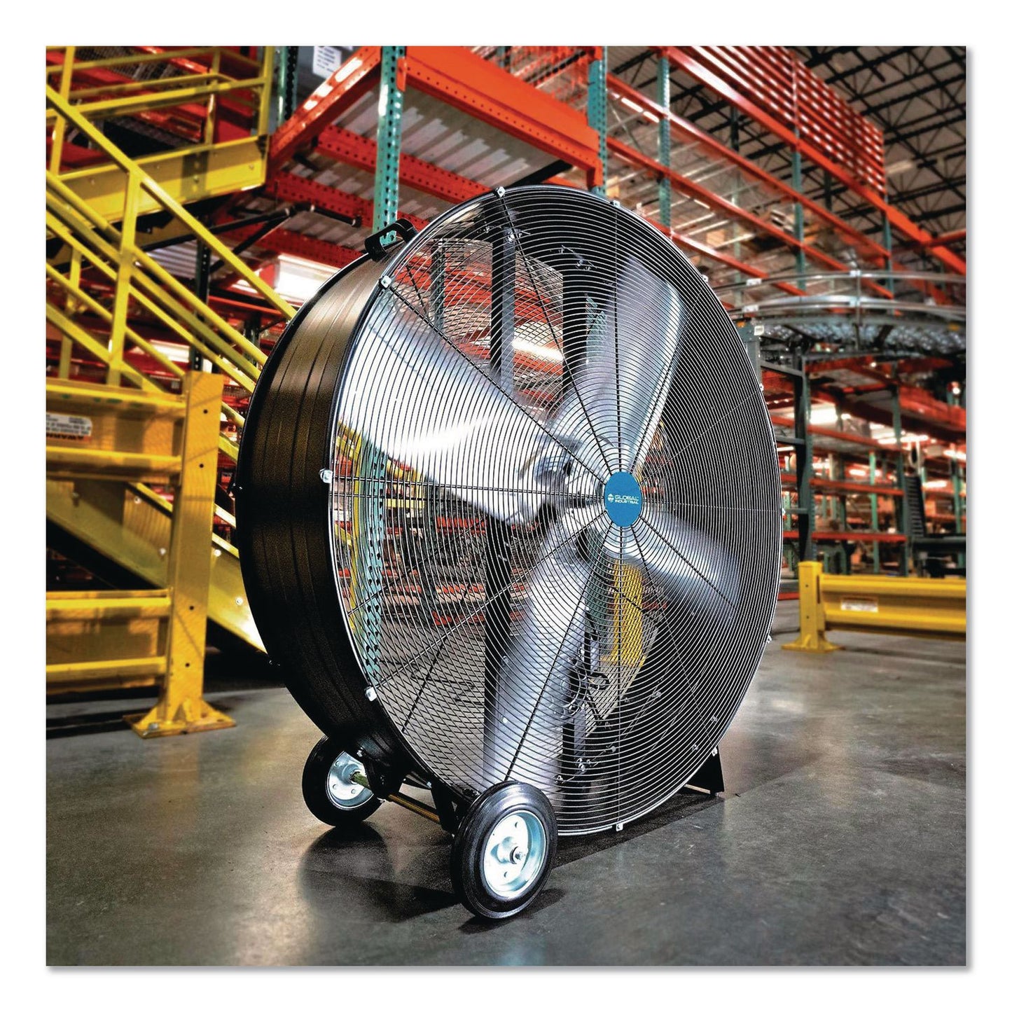 48" Portable Drum Blower Fan, 2 Speeds, Black
