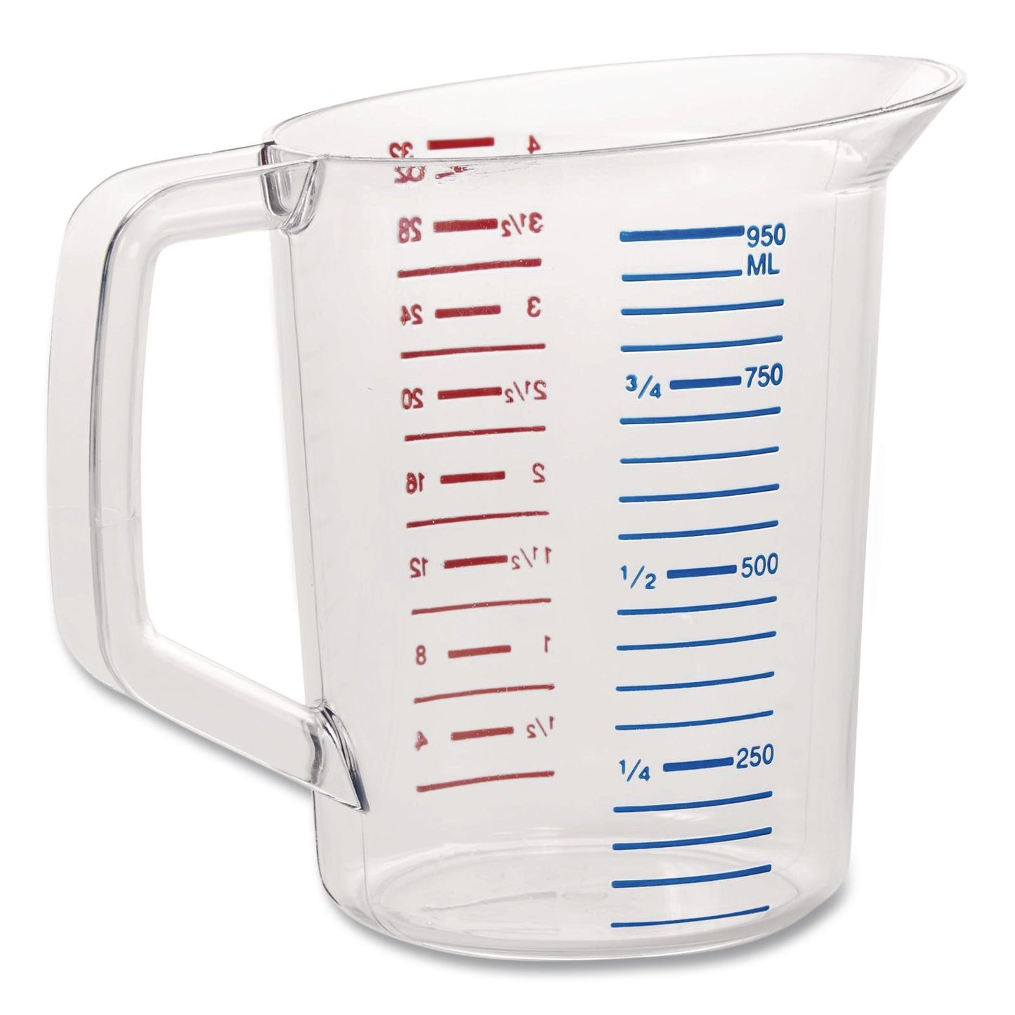 Bouncer Measuring Cup, 32 oz, Plastic, Clear