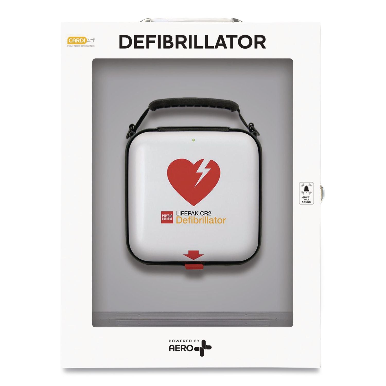 LIFEPAK CR2 Wi-Fi Alarmed Cabinet, Fully Automatic, English/Spanish, Handle