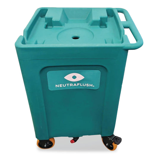 Rolling Drain Cart Stand for 16 Gal Eyewash Station, 21 x24 x 33.75, Green