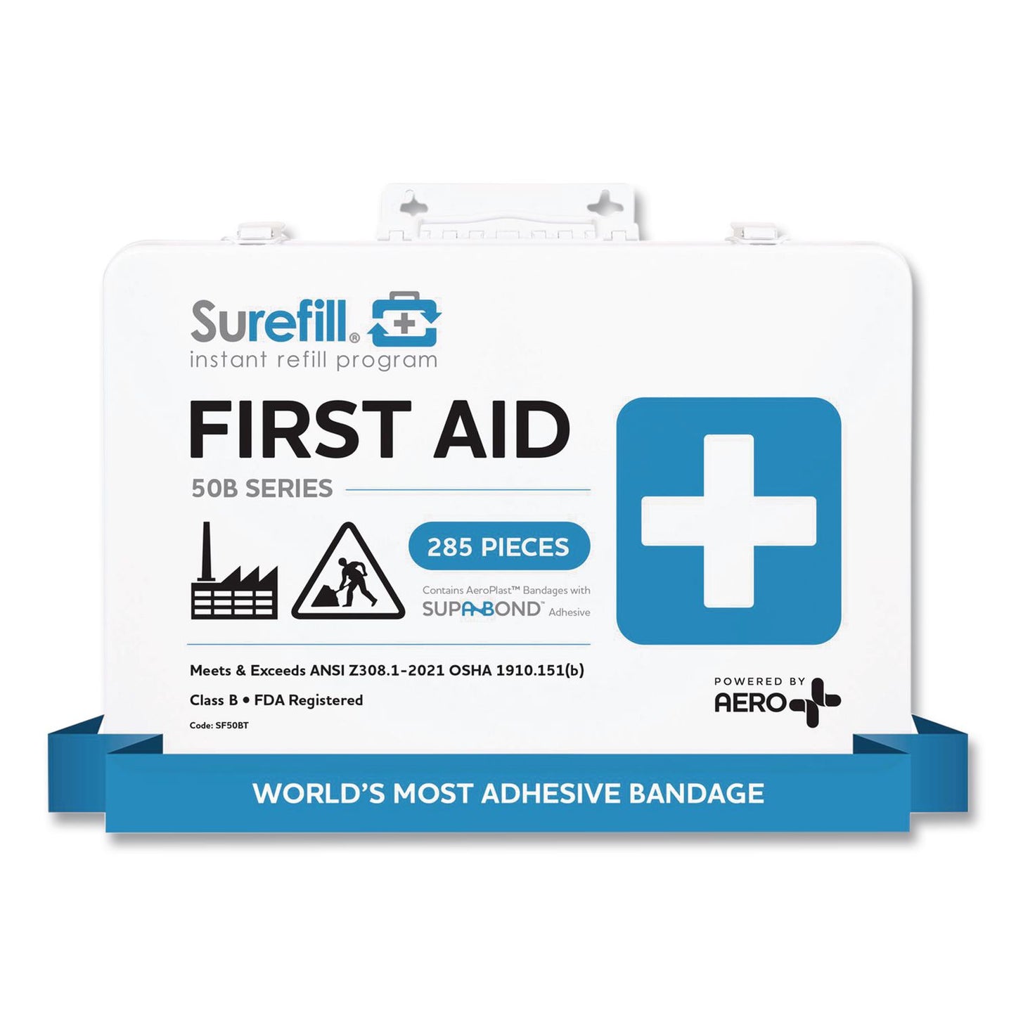 50 Series ANSI B First Aid Kit - Metal Case, 50 Person, 285 Pieces
