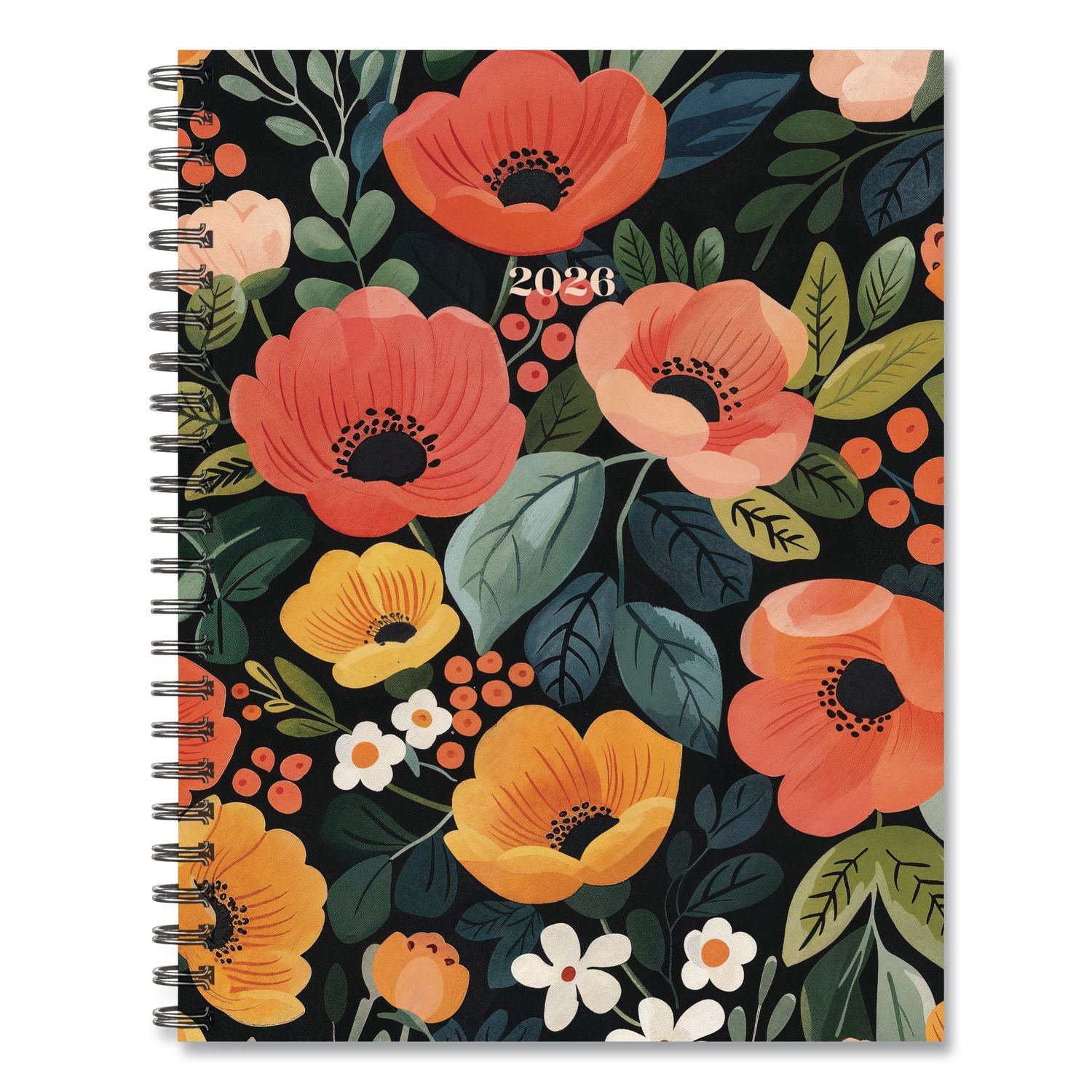 Poppy Plans Weekly/Monthly Planner, 11 x 8.5, Multicolor Cover, 12-Month (Jan to Dec): 2026