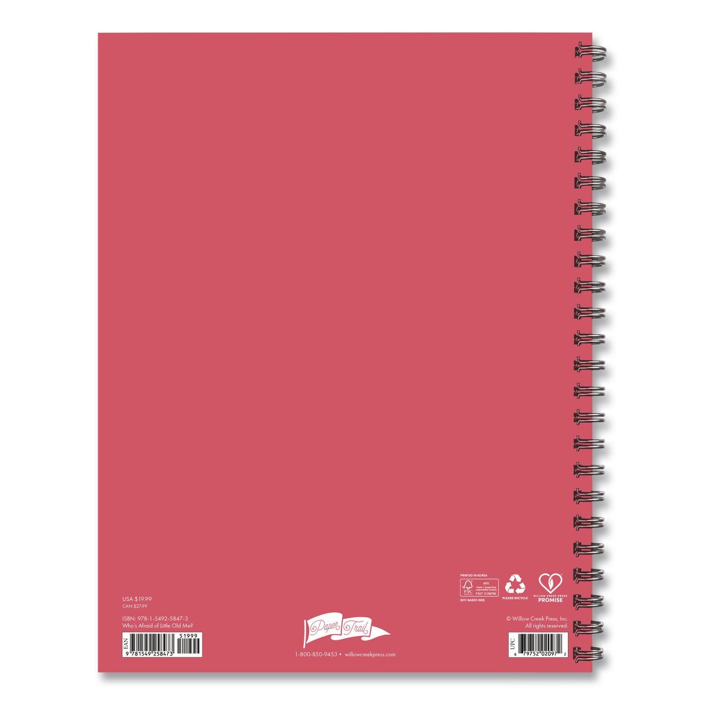 Who's Afraid of Little Old Me? Weekly/Monthly Planner, 11 x 8.5, Pink Cover, 12-Month (Jan to Dec): 2026
