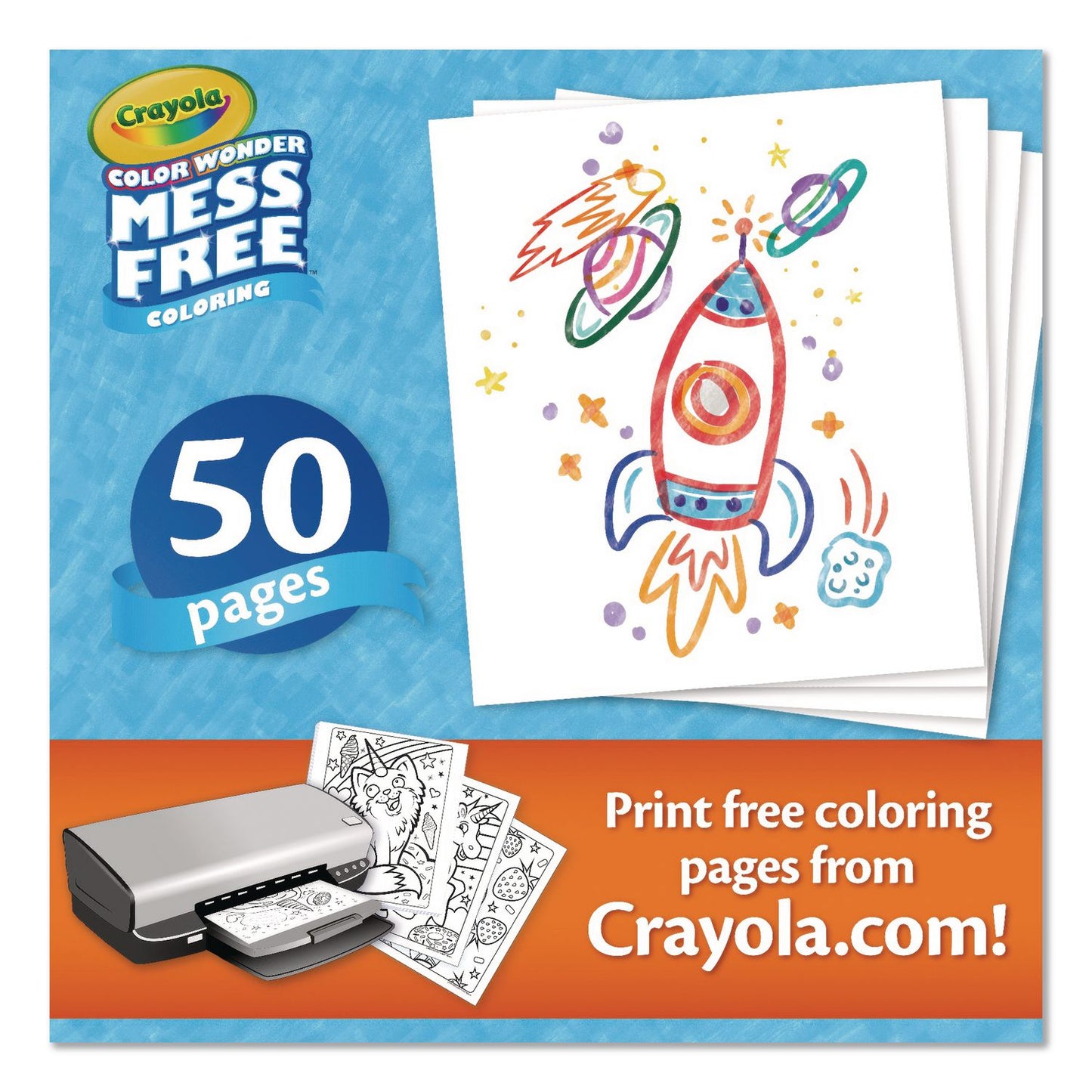 Color Wonder Blank Coloring Book, Ages 3 and Up, 50 Pages