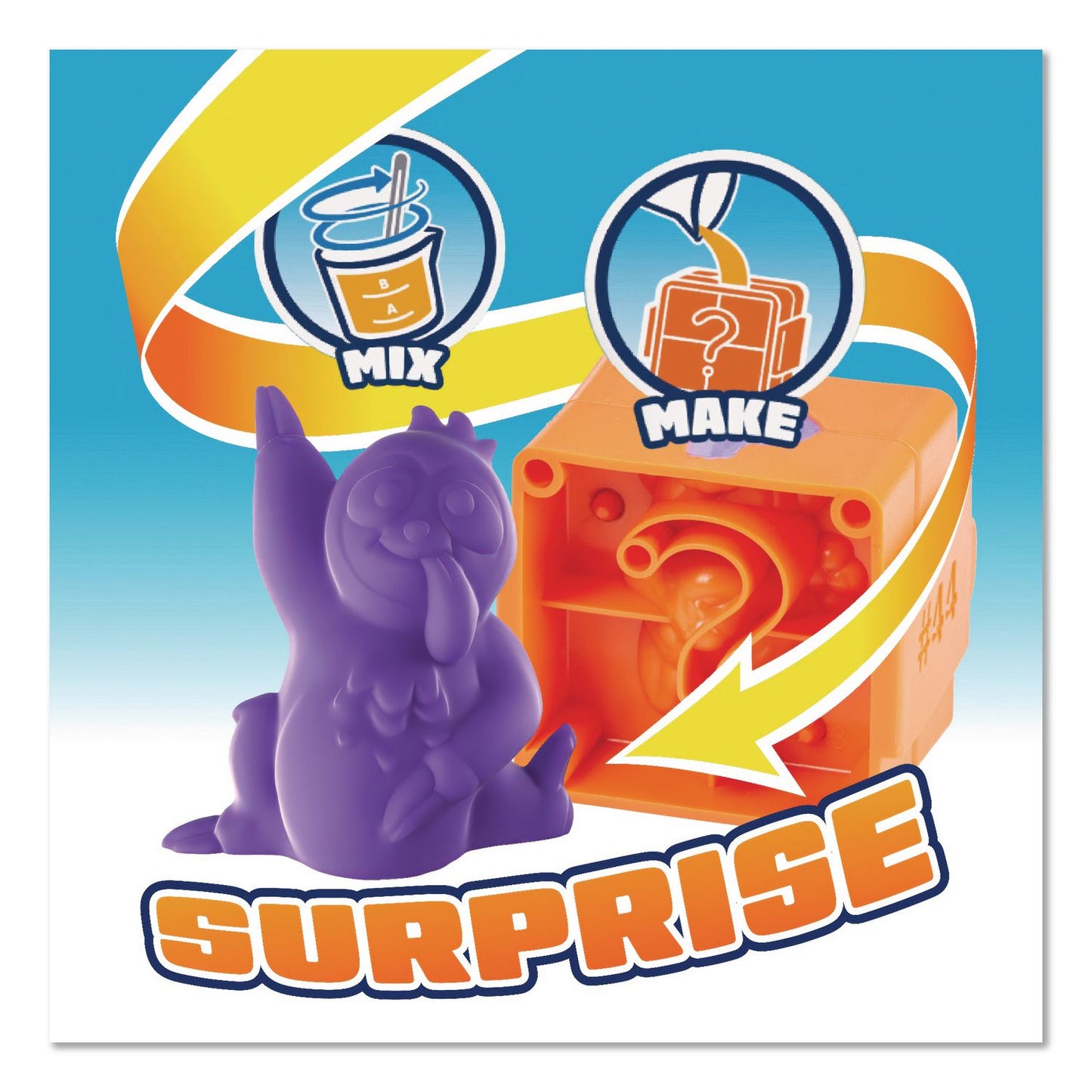 Squishies Kids' Activity Kit with (2) Mystery Character Molds, Ages 6 and Up, 12 Pieces
