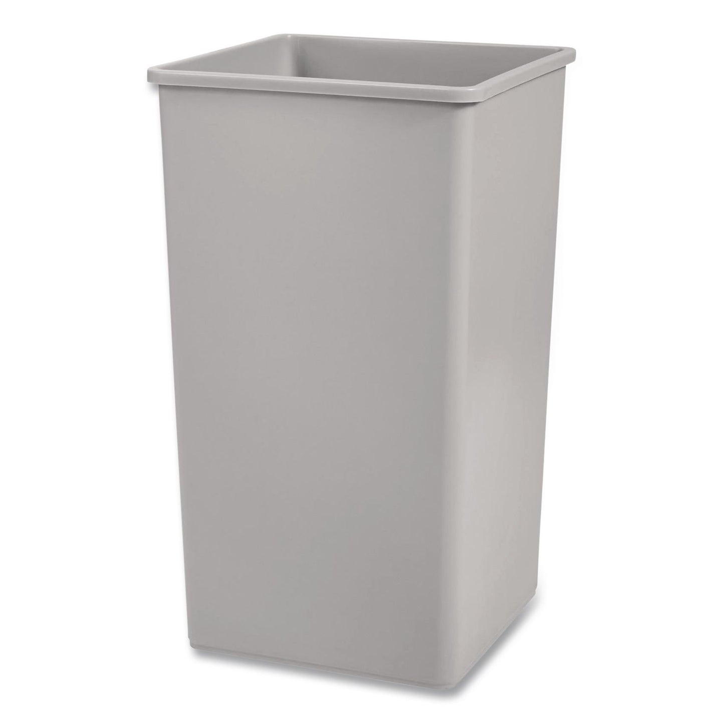 Untouchable Square Waste Receptacle, 50 gal, Plastic, Gray