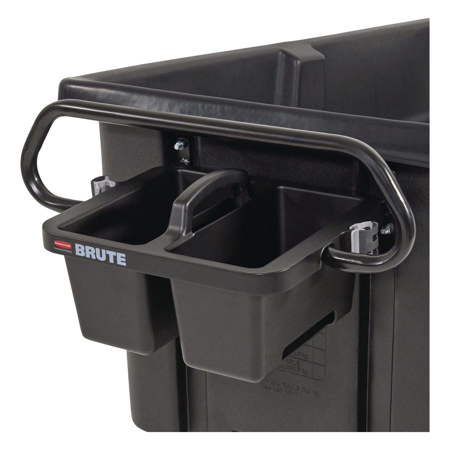 BRUTE Ergonomic Rotomolded Tilt Truck Handle and Caddy, 25.45 x 12.82 x 15, Black