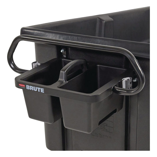 BRUTE Ergonomic Rotomolded Tilt Truck Handle and Caddy, 25.45 x 12.82 x 15, Black