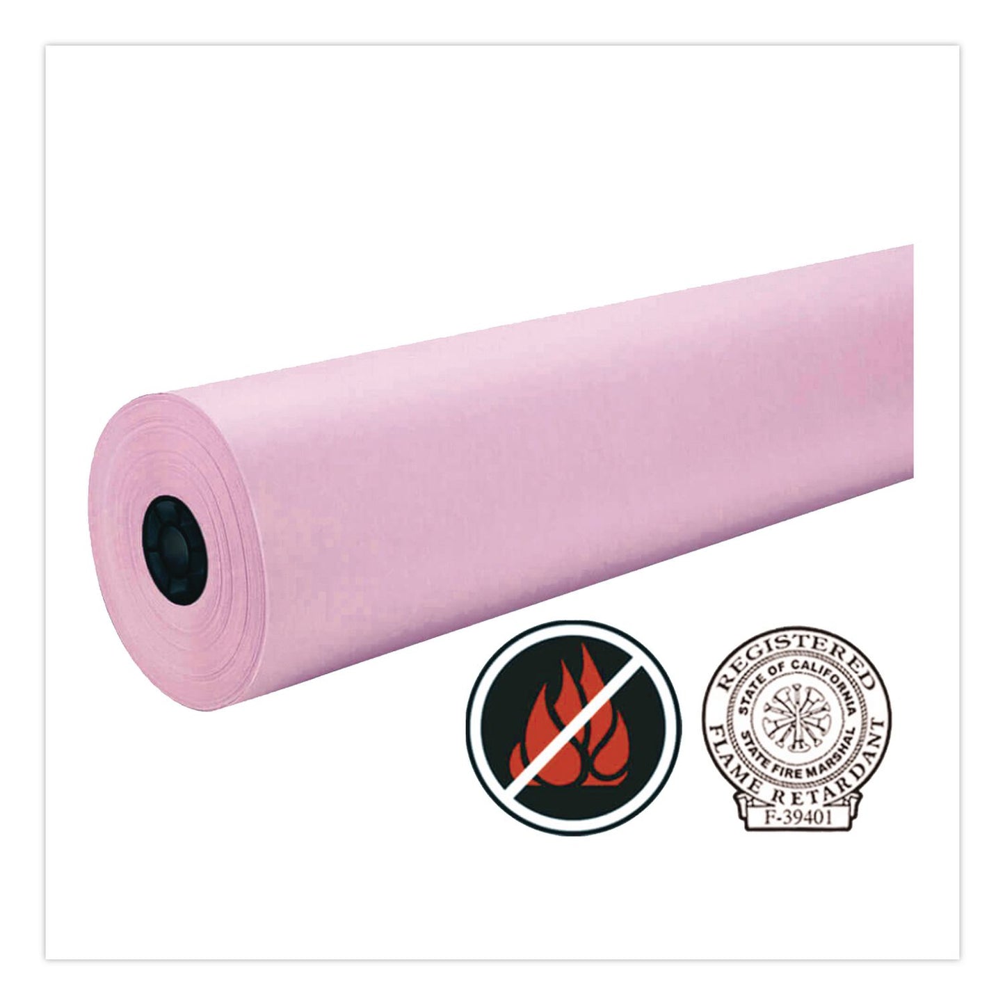 Decorol Flame Retardant Art Rolls, 40 lb Cover Weight, 36 x 1,000 ft, Decoral Pink
